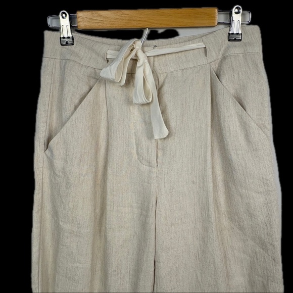 Aritzia Wilfred Women's Allant Linen Blend Ankle Trouser Pants Sz 2 Breathable - Picture 5 of 16